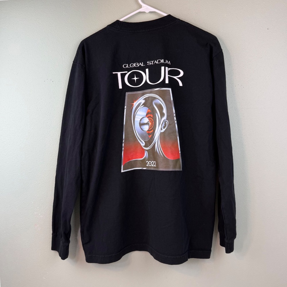 The Weeknd XO After Hours Til Dawn Tour 2022 Long Sleeve Shirt Black Medium XO